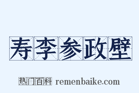 寿李参政壁是什么意思的图片